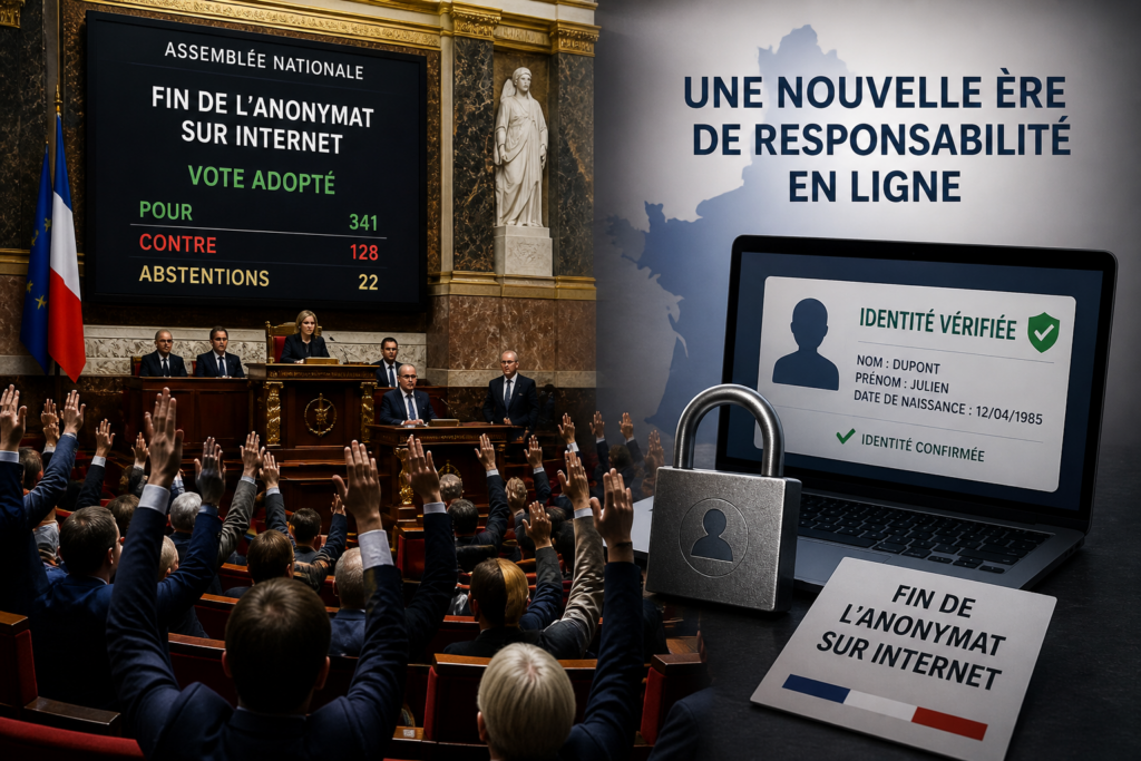 La France vient de voter la fin de l&rsquo;anonymat sur internet.
